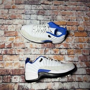 Jordan White and Blue Athletic Shoes